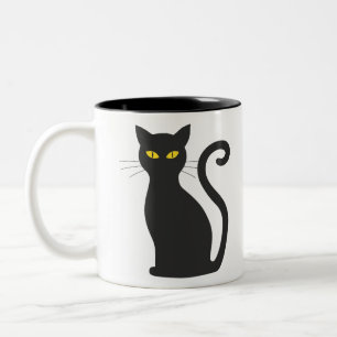 Halloween cat tweekleurige koffiemok