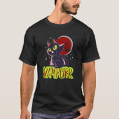 Halloween Cat Vampire Vampurr Cat Lady Mannen M T-shirt (Voorkant)
