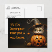 Halloween Cat Vastgoed Marketing Briefkaart (Voorkant / Achterkant)