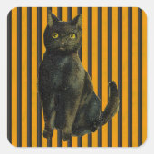  Halloween Cat Vierkante Sticker (Voorkant)