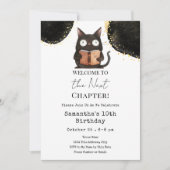 Halloween Cat Volgende Hoofdstuk 10e Verjaardag Kaart (Voorkant)