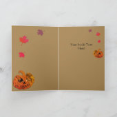 Halloween Cat Wenskaart Notitiekaartje (Binnen)