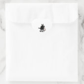 Halloween Cat What Murderous Black Cat with Knife Hart Sticker (Tas)