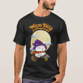 Halloween Cat Witch Kat T-shirt (Voorkant)
