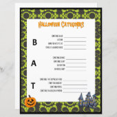 Halloween Categoriespel (Voorkant / Achterkant)