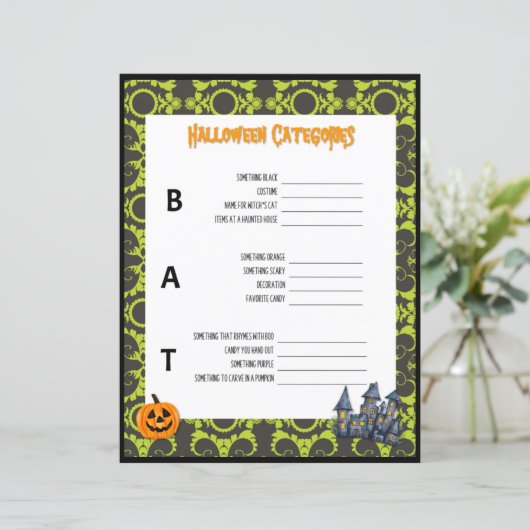 Halloween Categoriespel (Staand voorkant)