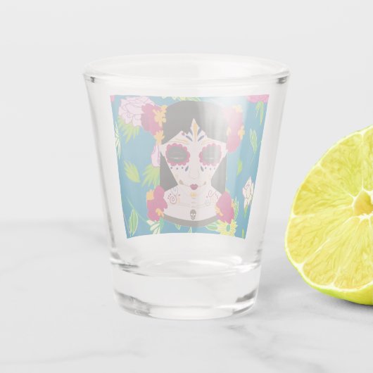 Halloween Catrina Shot Glas (Achterkant)