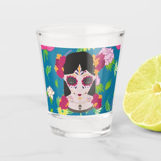 Halloween Catrina Shot Glas (Voorkant)