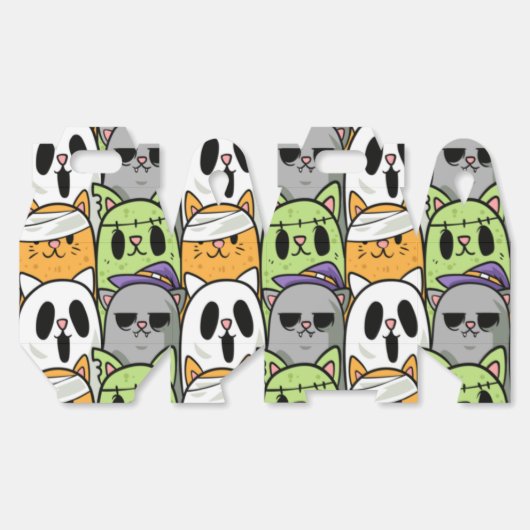 Halloween Cats Bedankdoosjes (Ongevouwen)