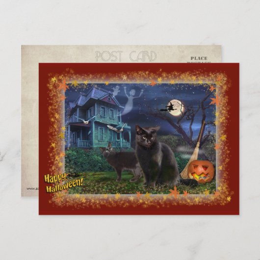 Halloween Cats Briefkaart (Voorkant / Achterkant)