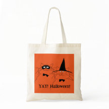 Halloween Cats Canvas tas