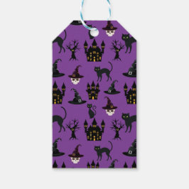 HALLOWEEN CATS CASTLES PETTEN SKULLS BOMEN CADEAULABEL