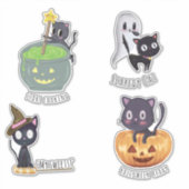 Halloween Cats custom cut vinyl stickers (Voorkant)