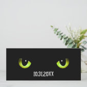 Halloween Cat's Eyes Green Kaart (Staand voorkant)