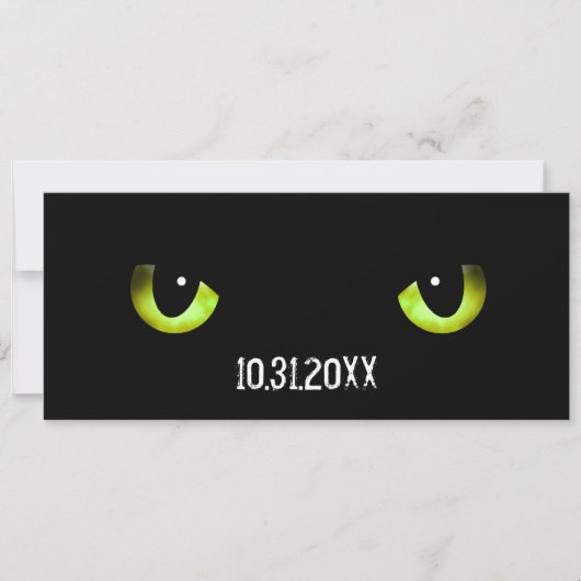 Halloween Cat's Eyes Green Kaart (Voorkant)