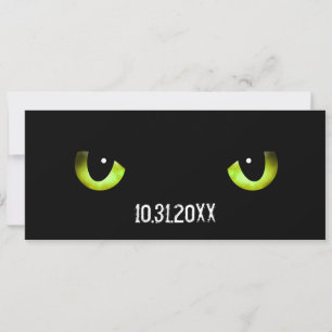 Halloween Cat's Eyes Green Kaart