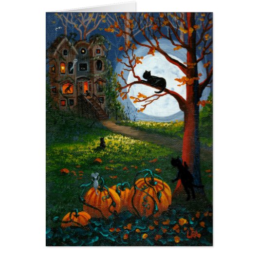 Halloween Cats Haunted House Creationarts (Voorkant)