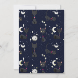 Halloween Cats in night briefkaart