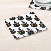 Halloween Cats Kartonnen Onderzetters (Schuin)
