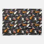 Halloween Cats Kitchen Towel Theedoek (Horizontaal)