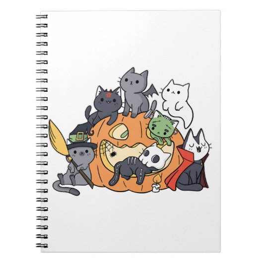 Halloween Cats Kittens Notitieboek (Voorkant)