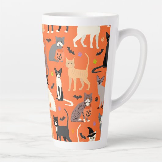 Halloween Cats Latte Mok (Rechts)
