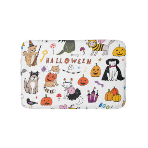 Halloween Cats lijnpatroon Badmat