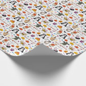 Halloween Cats lijnpatroon Cadeaupapier (Hoek)