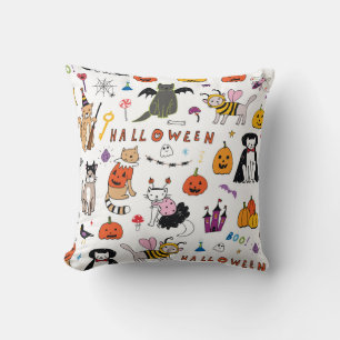 Halloween Cats lijnpatroon Kussen