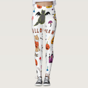 Halloween Cats lijnpatroon Leggings