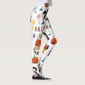 Halloween Cats lijnpatroon Leggings (Rechts)