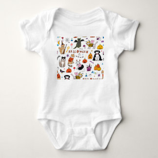 Halloween Cats lijnpatroon Romper