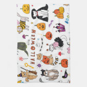 Halloween Cats lijnpatroon Theedoek (Verticaal)