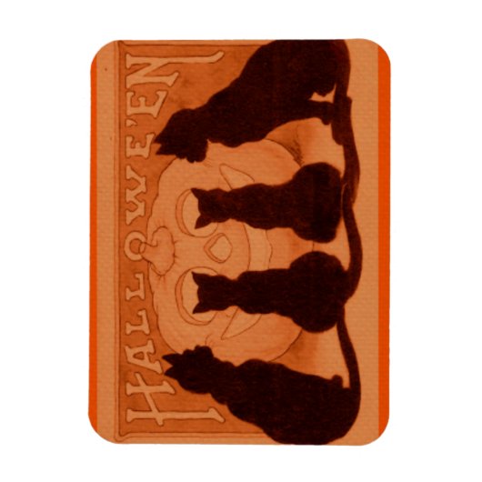 Halloween Cats Magnet Magneet (Verticaal)
