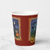 Halloween Cats 🎃 😼 Papieren Bekers (Links)