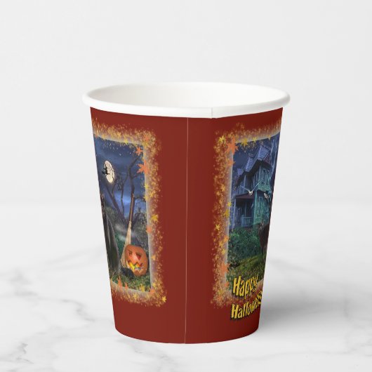 Halloween Cats 🎃 😼 Papieren Bekers (Rechts)