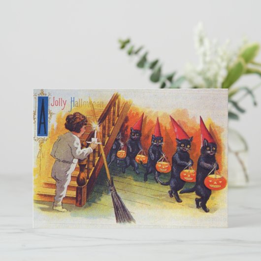  Halloween Cats pompoen schrik (Staand voorkant)