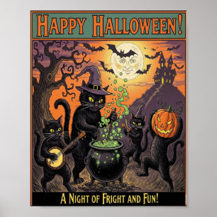  Halloween Cats Poster