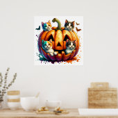 Halloween Cats Poster (Keuken)
