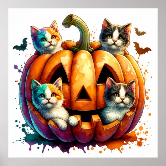 Halloween Cats Poster (Voorkant)