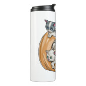Halloween Cats Pumpkin Thermosbeker (Gedraaid links)