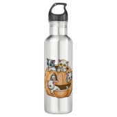 Halloween Cats Pumpkin Waterfles (Voorkant)