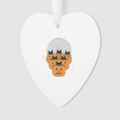 Halloween  Cats  Pumpkins  Black Background  Illus Ornament (voorkant)