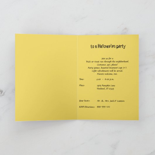 Halloween Cats & Pumpkins Uitnodiging (Binnen)