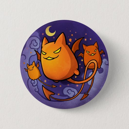 Halloween Cats Ronde Button 5,7 Cm (Voorkant)