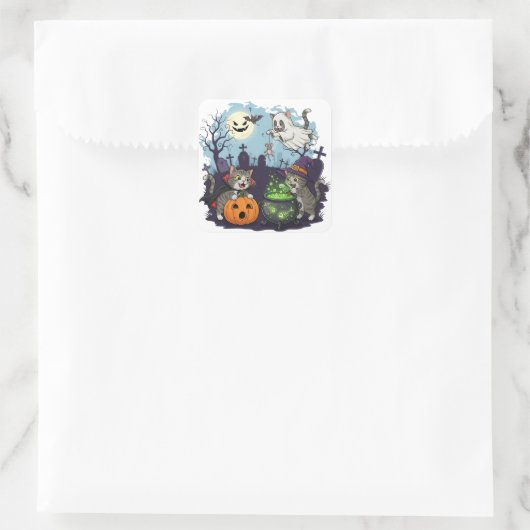 Halloween Cats Sticker (Tas)