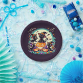 Halloween Cats T-shirt Papieren Bordje (Feest)