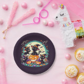 Halloween Cats T-shirt Papieren Bordje (Feest)