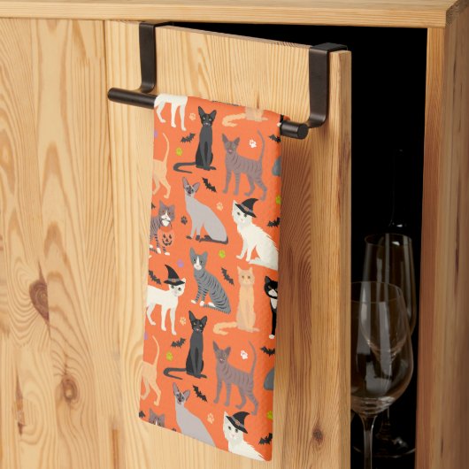 Halloween Cats Theedoek (Derde Gevouwen)