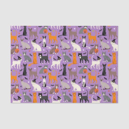Halloween Cats Tissue Paper Tissuepapier (Voorkant)